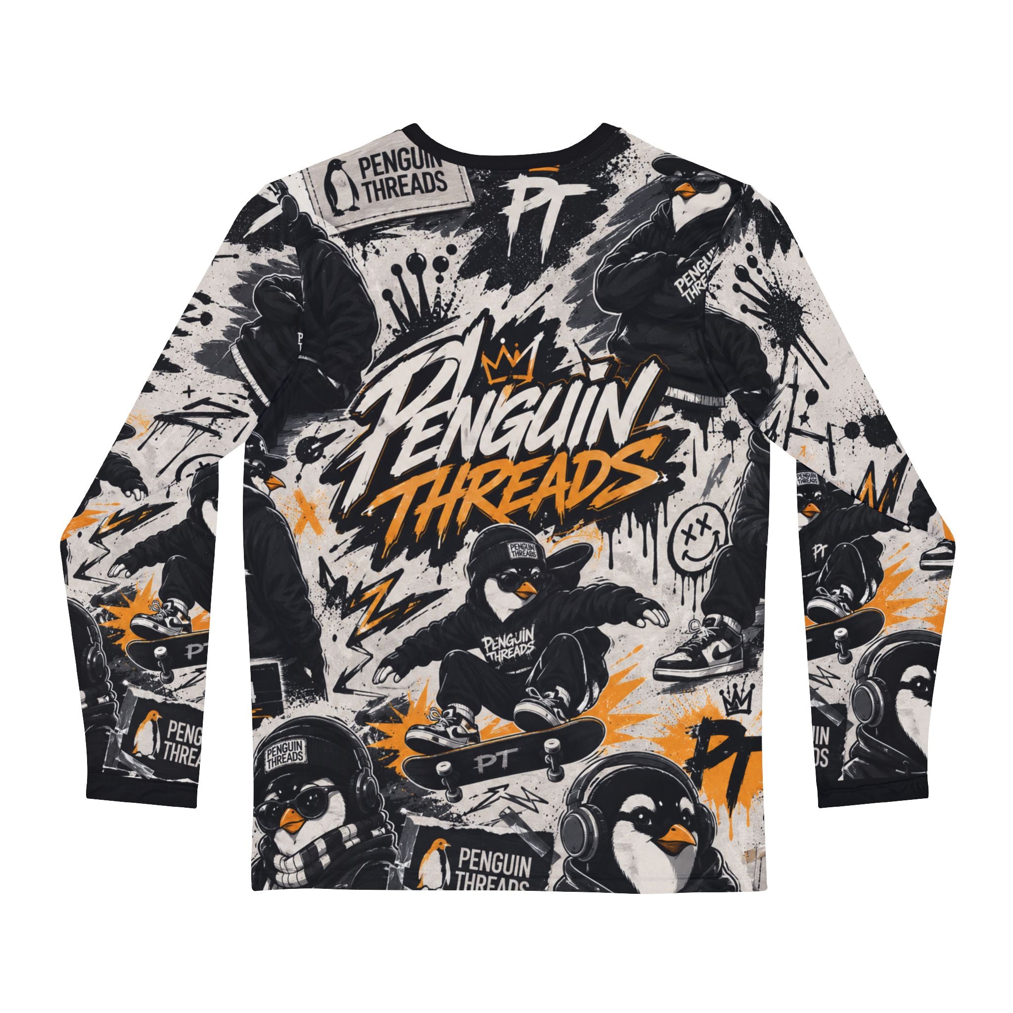 PENGU Penguin Threads Skate Graphic Long Sleeve Shirt