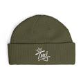 PENGU Cuff Beanie - Embroidered 'TMJ' Crown Knit Hat