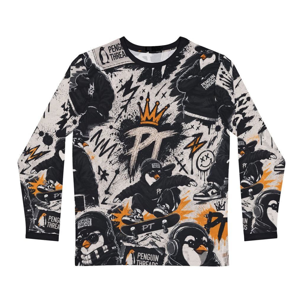 PENGU Penguin Threads Skate Graphic Long Sleeve Shirt