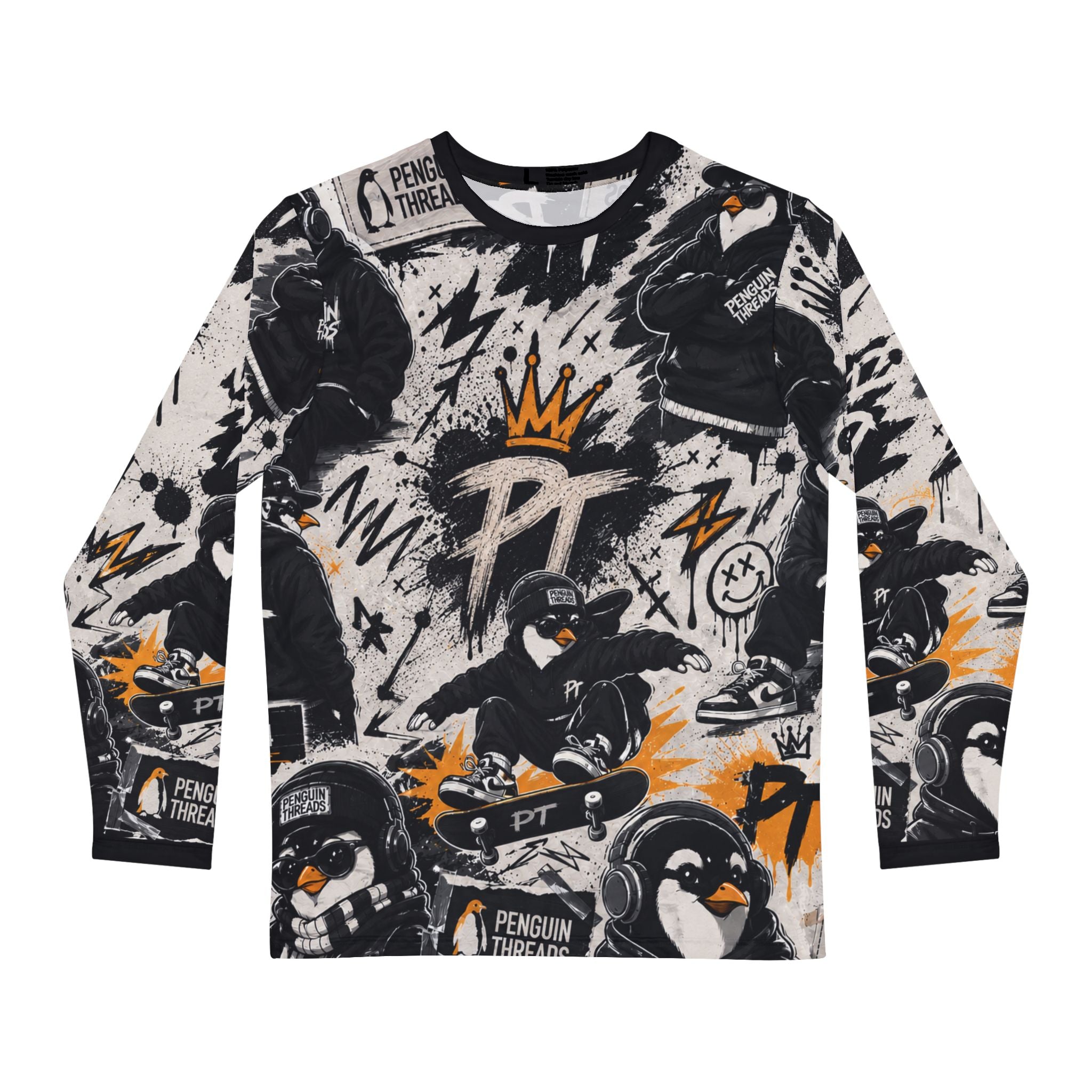 PENGU Penguin Threads Skate Graphic Long Sleeve Shirt