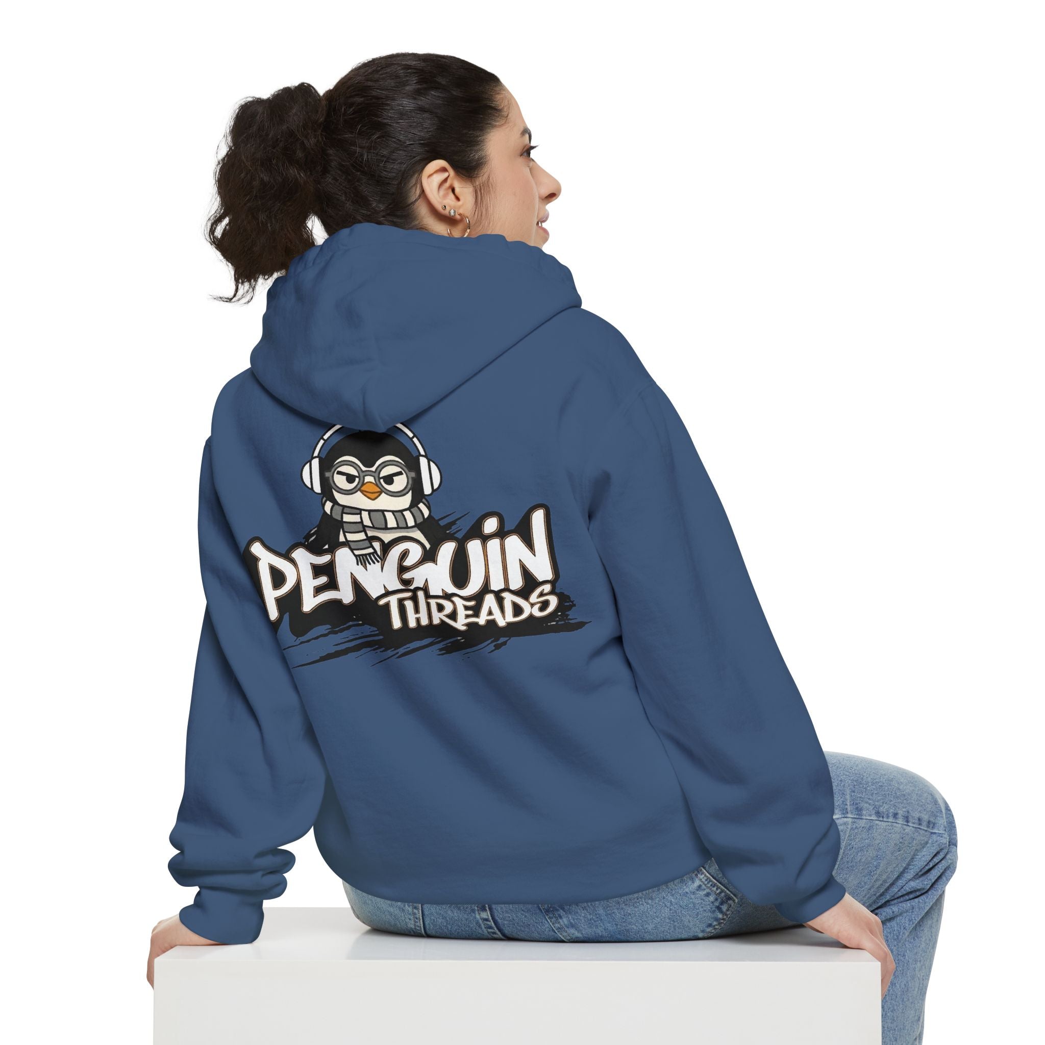 PENGU Penguin Threads Hoodie — Minimal "TMJ" Chest Graphic