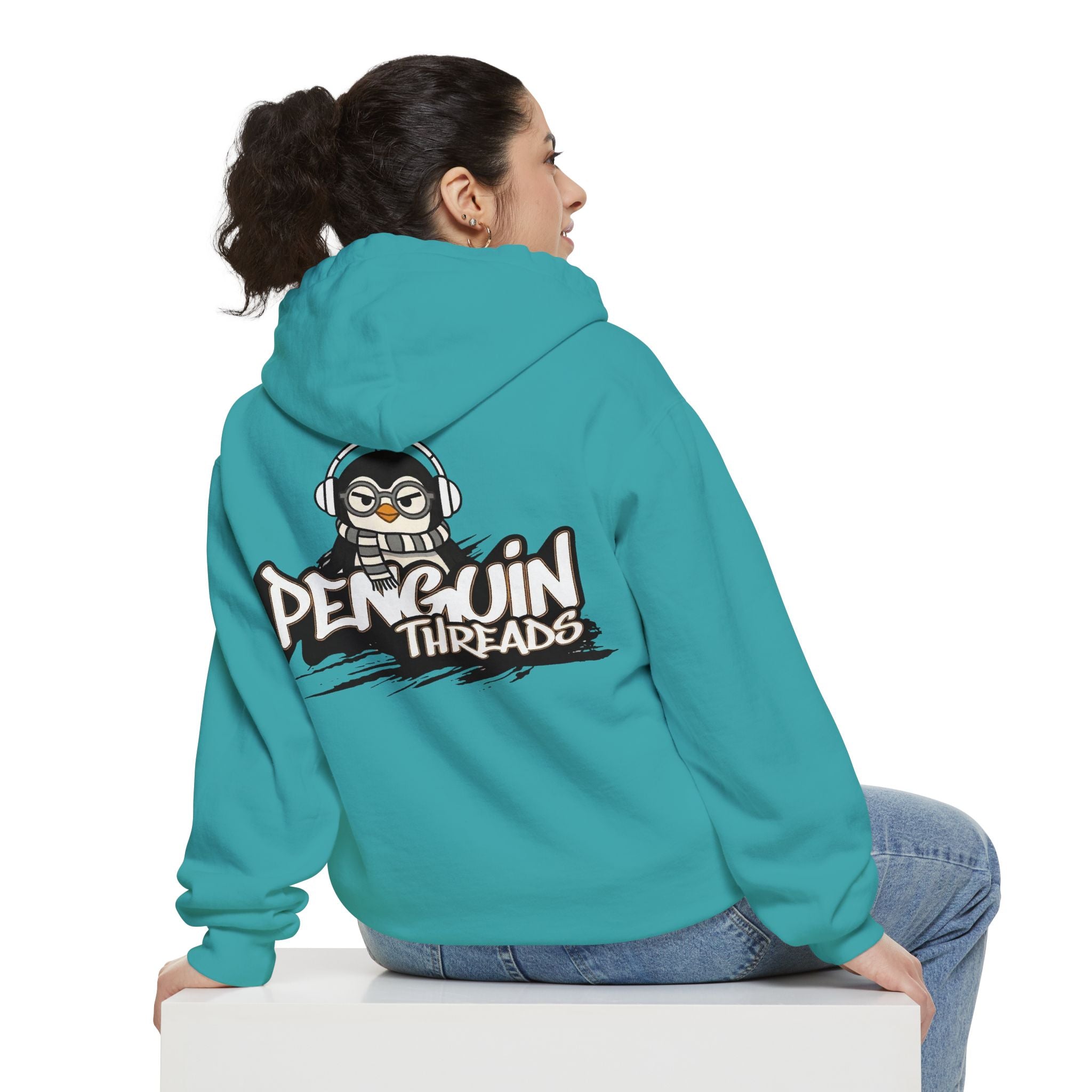 PENGU Penguin Threads Hoodie — Minimal "TMJ" Chest Graphic
