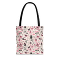 PENGU Pink Tote Bag — Feminine Doodle Print All-Over-Print Tote