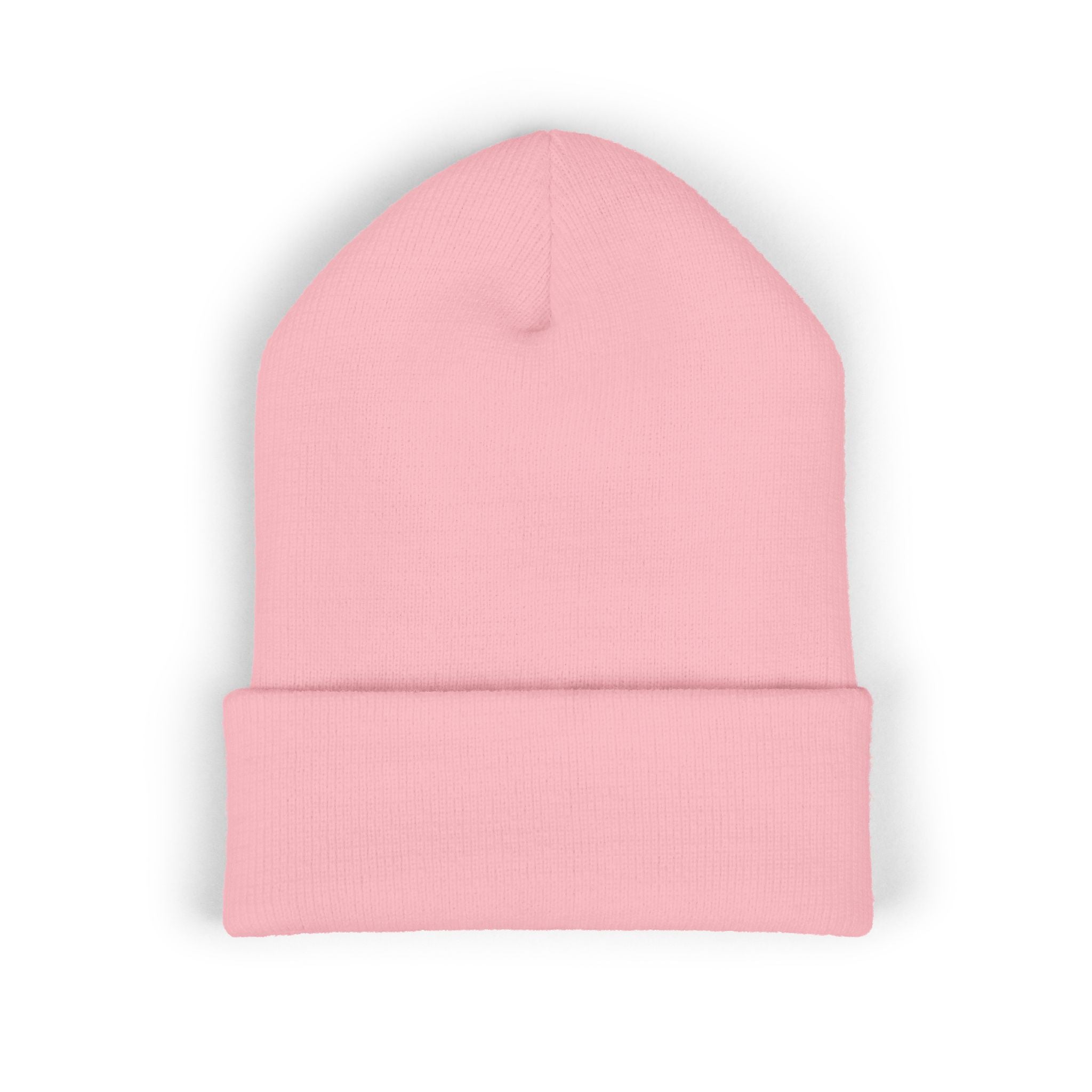 Embroidered TMJ Crown Beanie — Classic Cuffed Knit Hat
