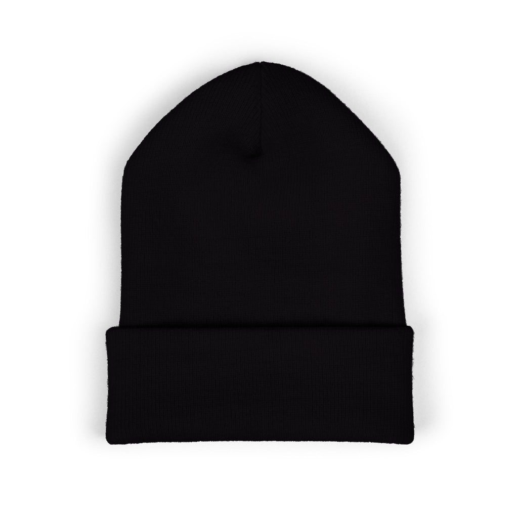 Embroidered TMJ Crown Beanie — Classic Cuffed Knit Hat