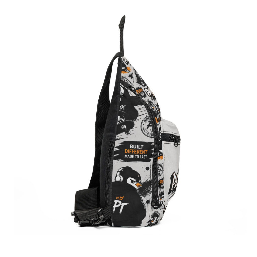 PENGU Penguin Gear Sling Bag – Graphic Streetwear Crossbody with Logo Print