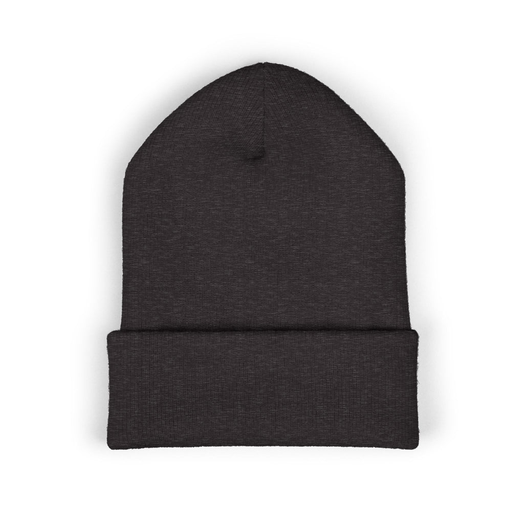 Embroidered TMJ Crown Beanie — Classic Cuffed Knit Hat