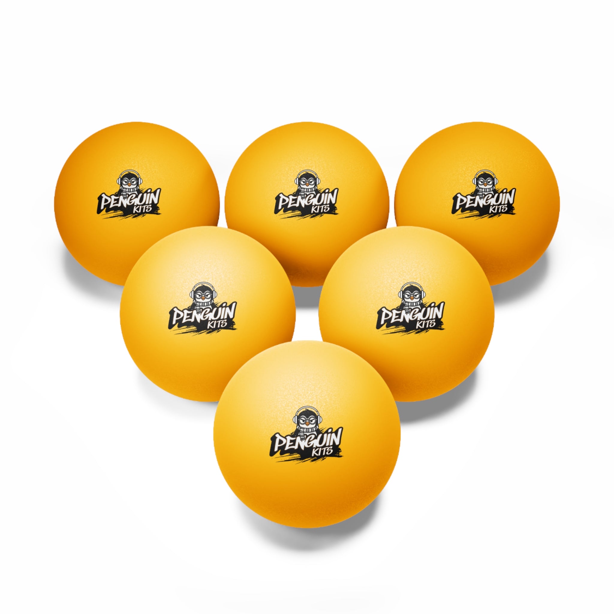 PENGU Ping Pong Balls — Pack of 6 with Penguin Kits Logo