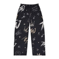 PENGU Men's Graphite Pajama Pants — Crown & TMJ All‑Over Print Lounge Pants