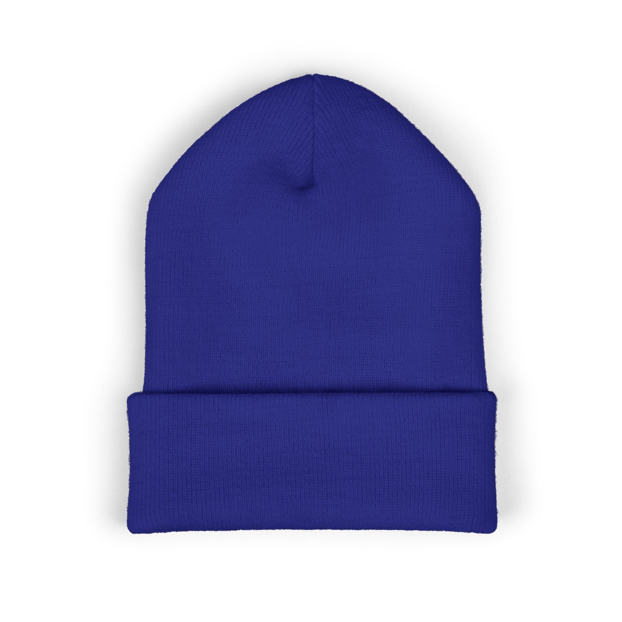 Embroidered TMJ Crown Beanie — Classic Cuffed Knit Hat