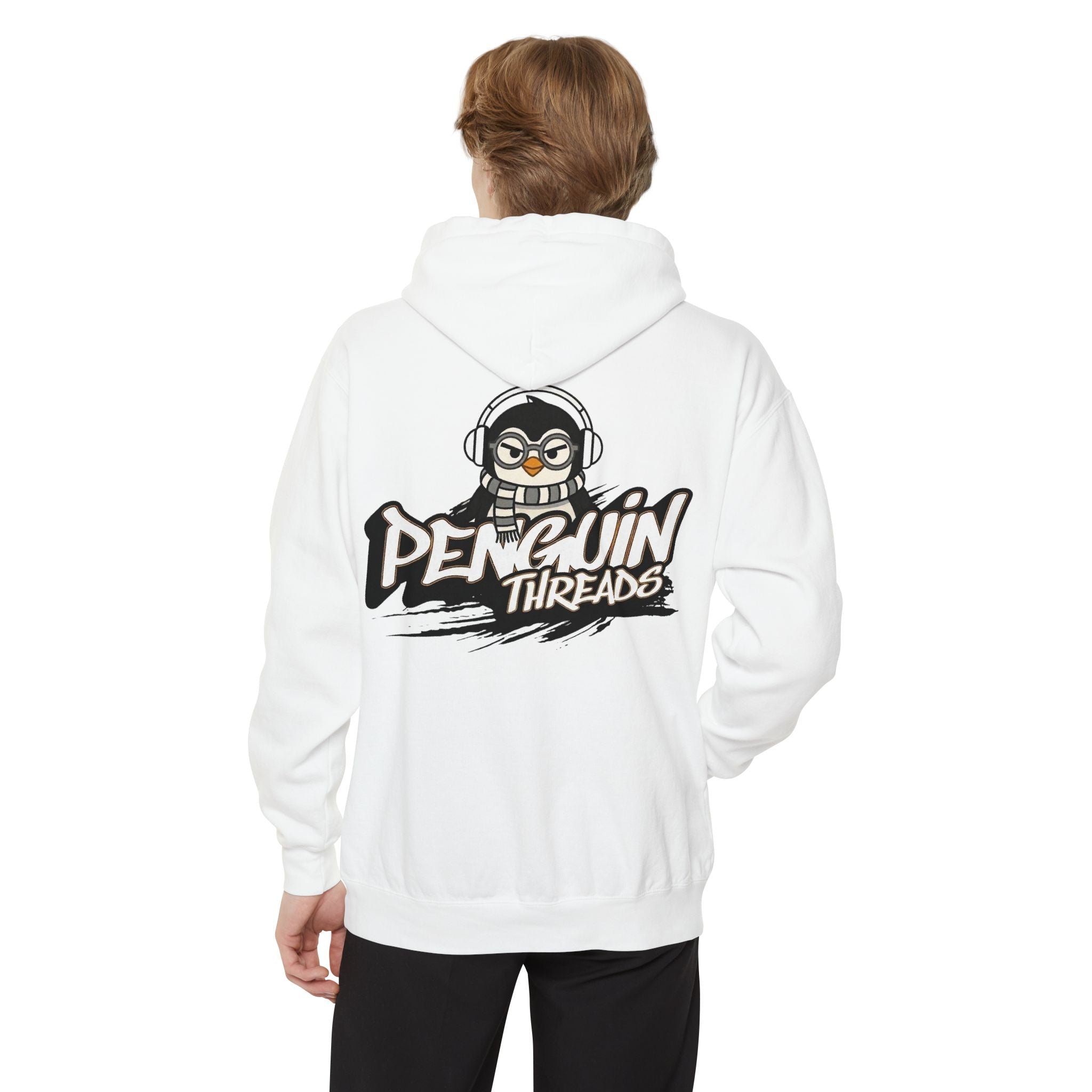 PENGU Penguin Threads Hoodie — Minimal "TMJ" Chest Graphic