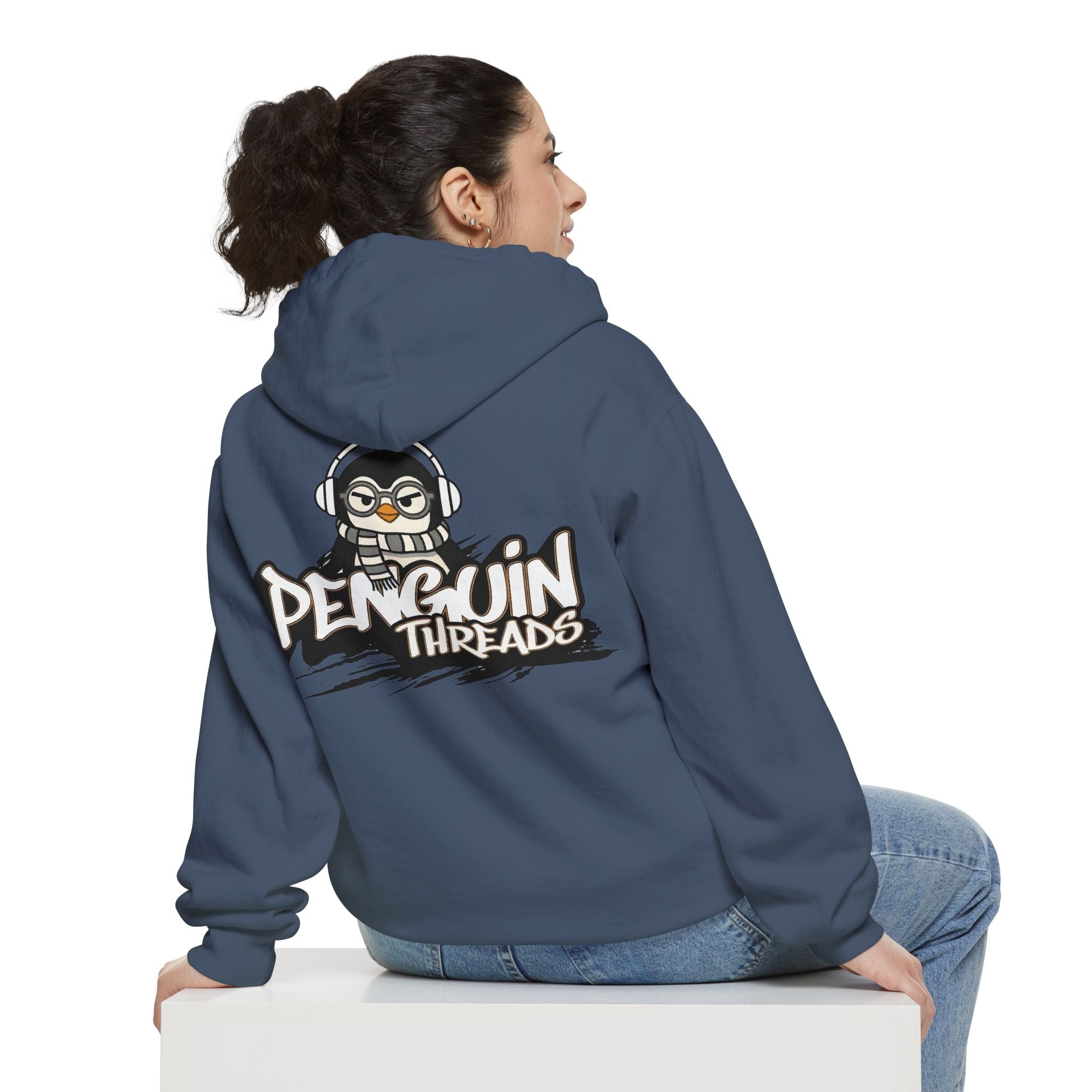 PENGU Penguin Threads Hoodie — Minimal "TMJ" Chest Graphic