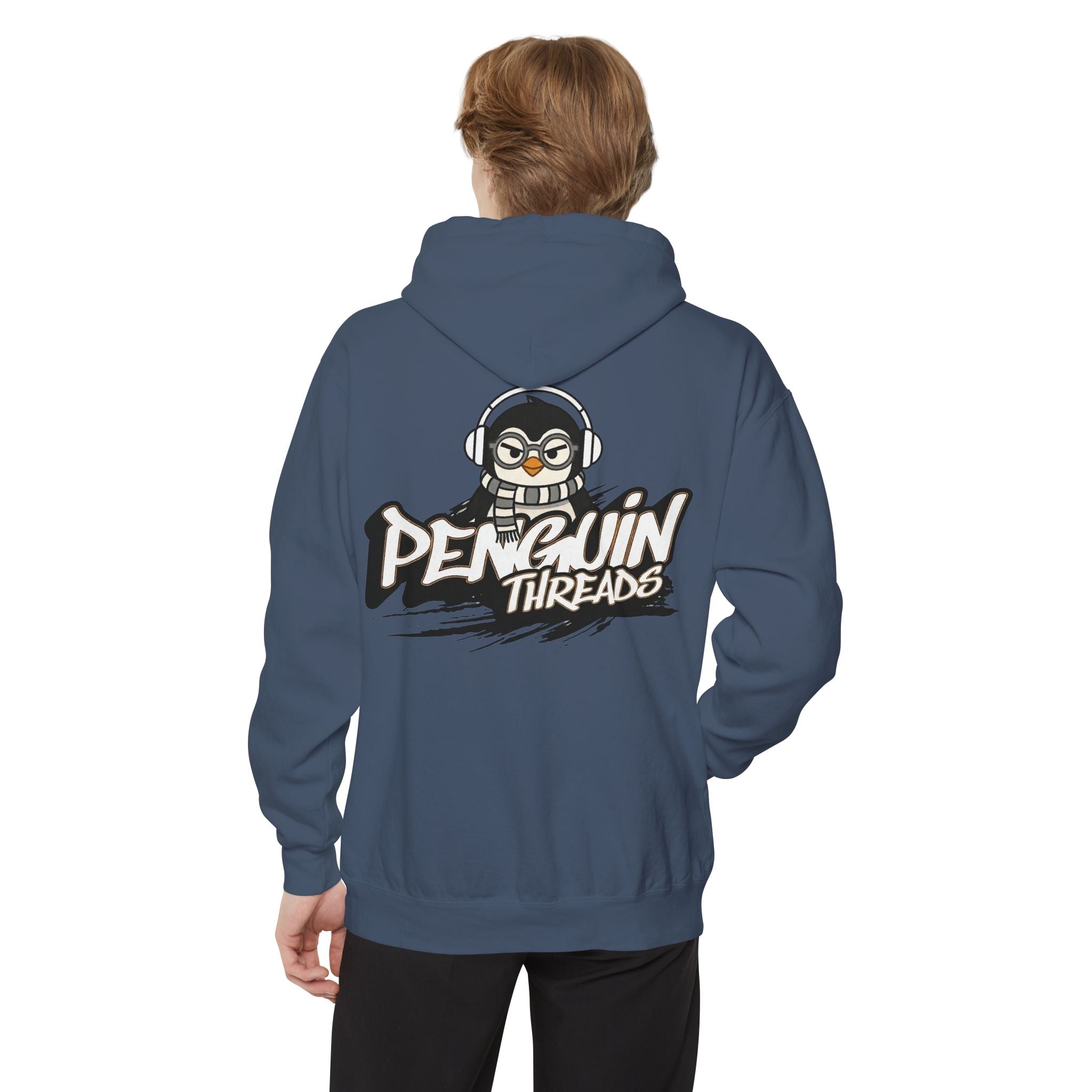 PENGU Penguin Threads Hoodie — Minimal "TMJ" Chest Graphic