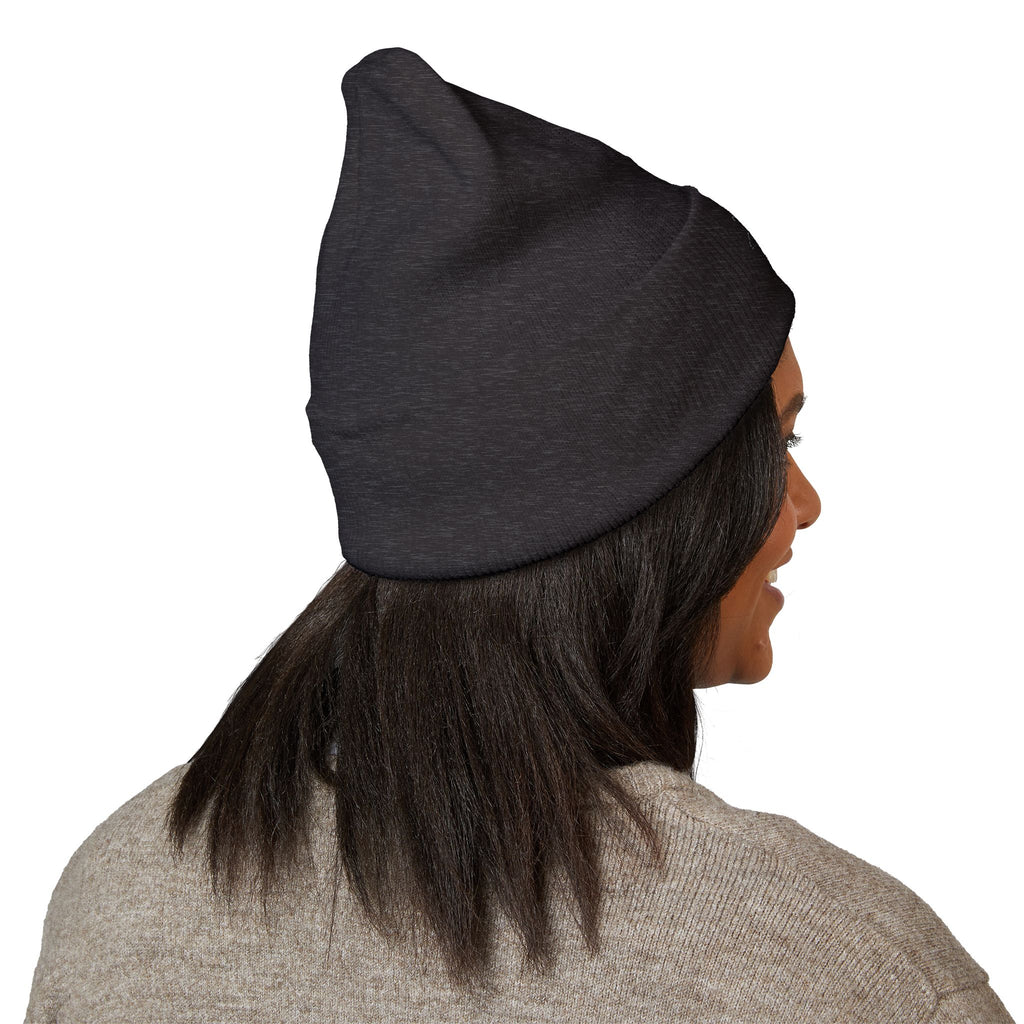Embroidered TMJ Crown Beanie — Classic Cuffed Knit Hat