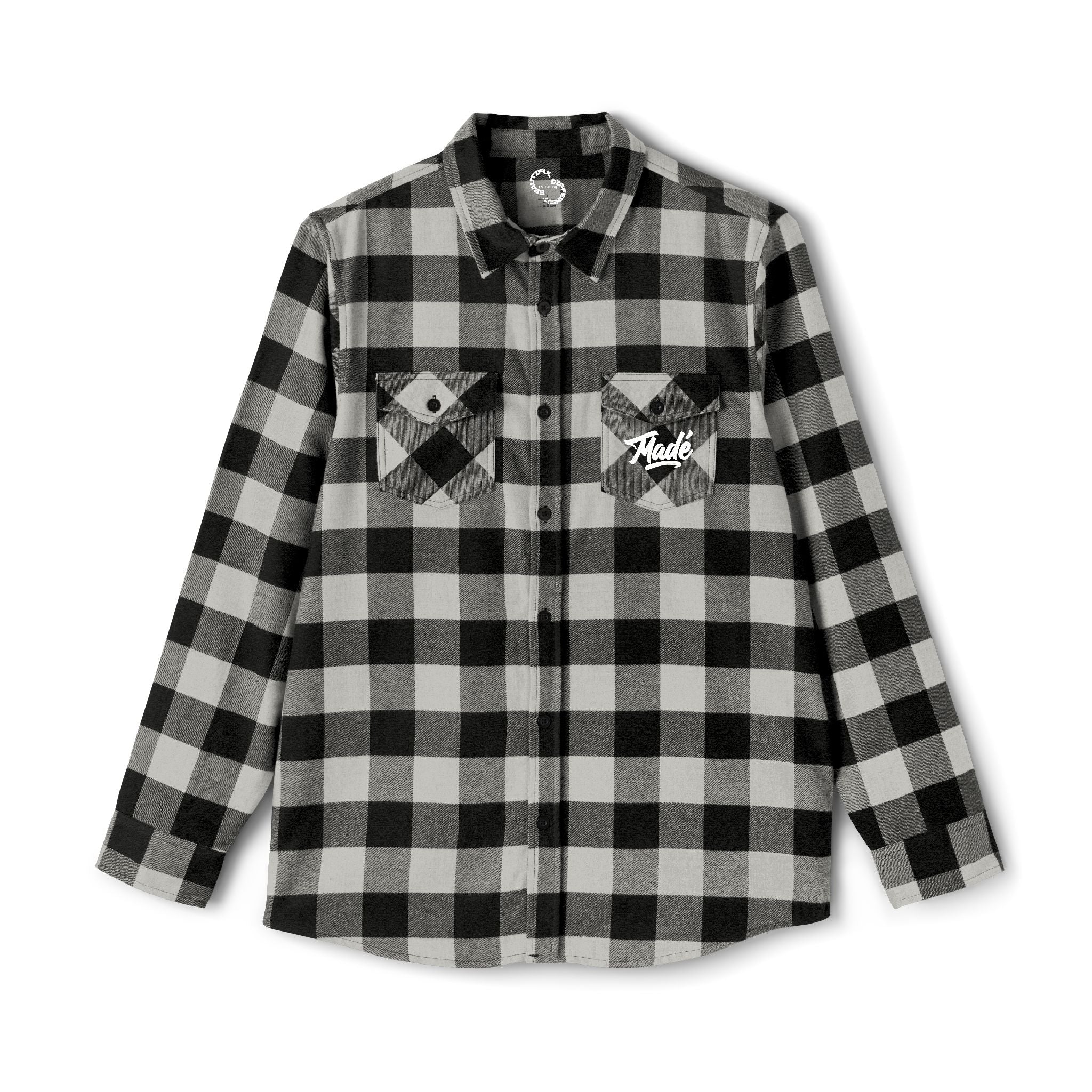 PENGU "Penguin Threads" Buffalo Plaid Flannel Shirt — Branded Logo Chest & Back