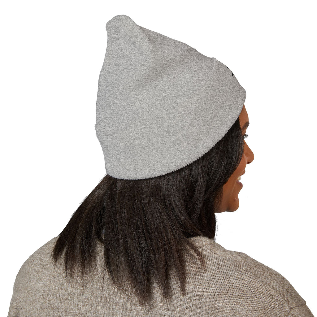 Embroidered TMJ Crown Beanie — Classic Cuffed Knit Hat