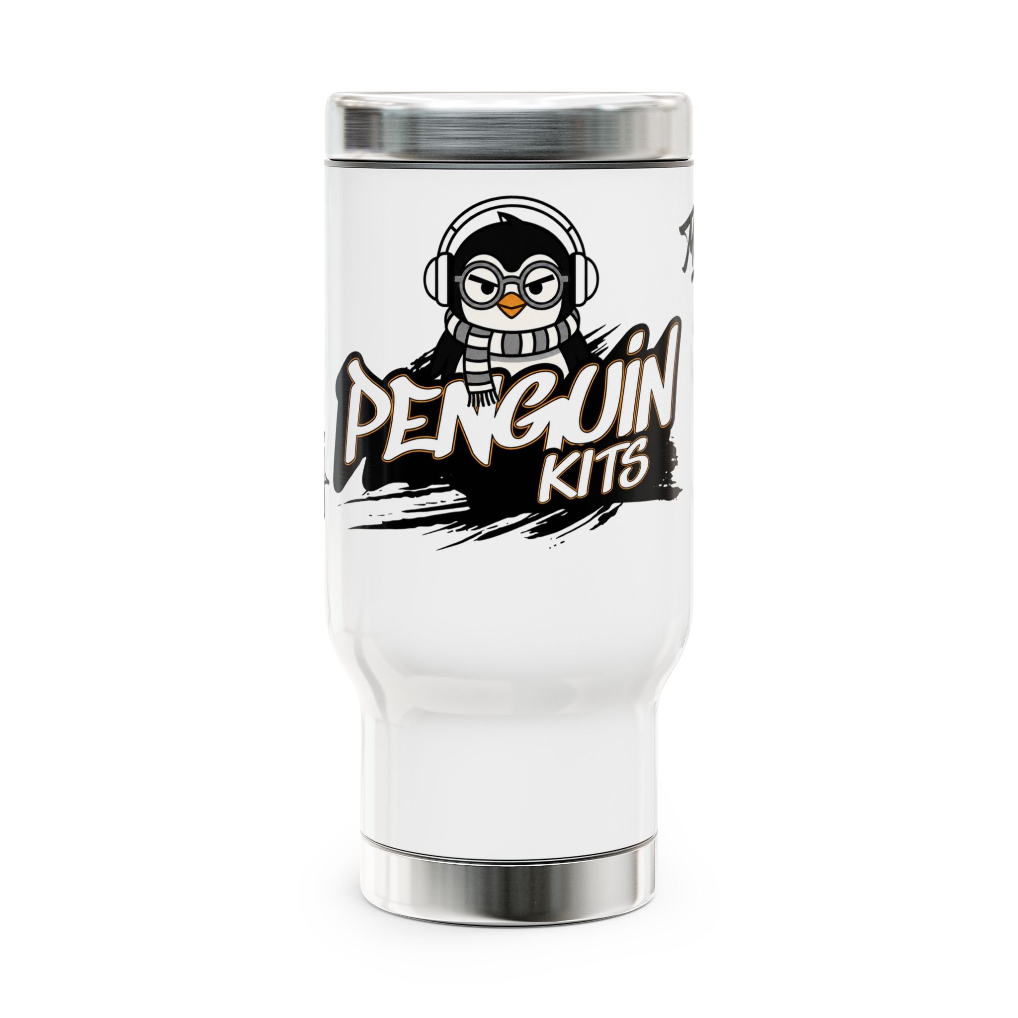 PENGU Penguin Kits Travel Mug — 14oz Stainless Steel Insulated Tumbler with Handle