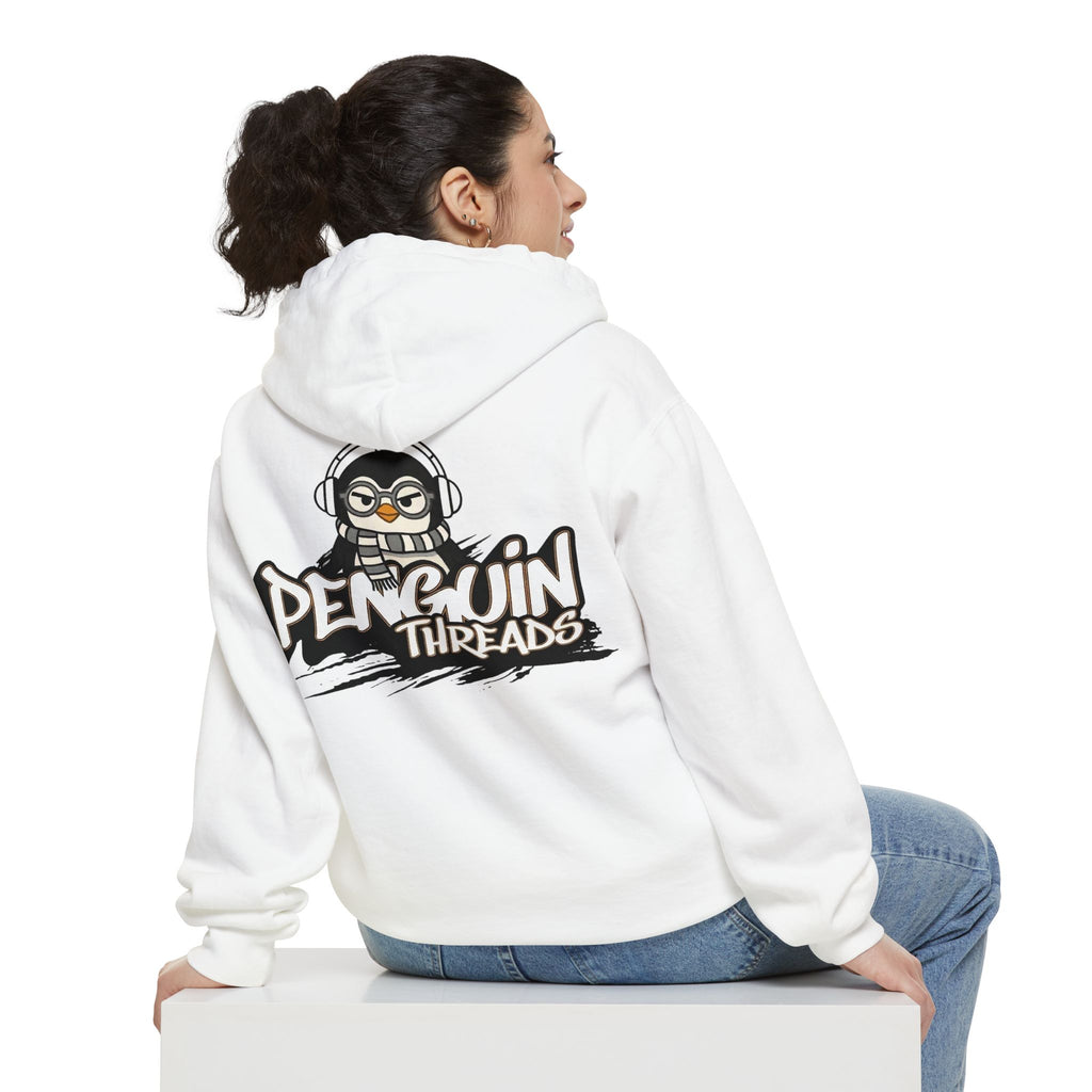 PENGU Penguin Threads Hoodie — Minimal "TMJ" Chest Graphic