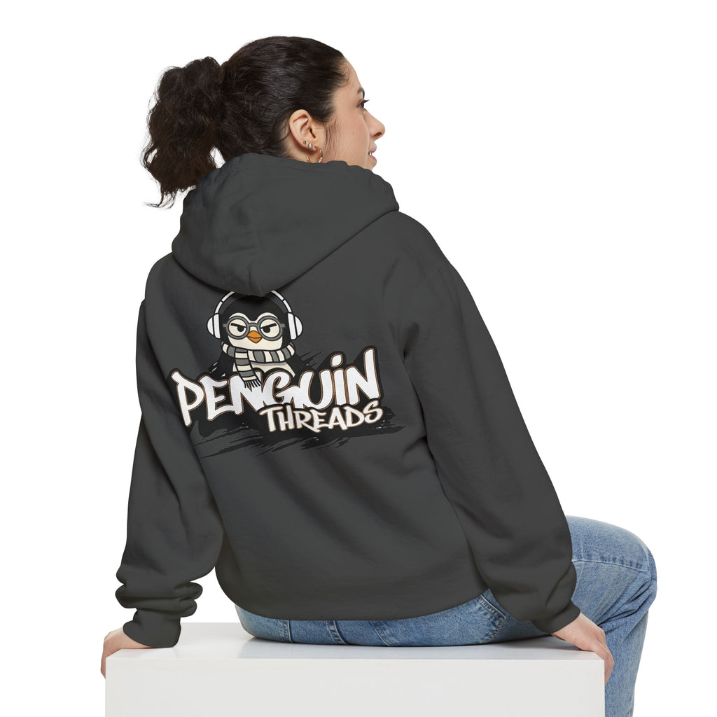 PENGU Penguin Threads Hoodie — Minimal "TMJ" Chest Graphic