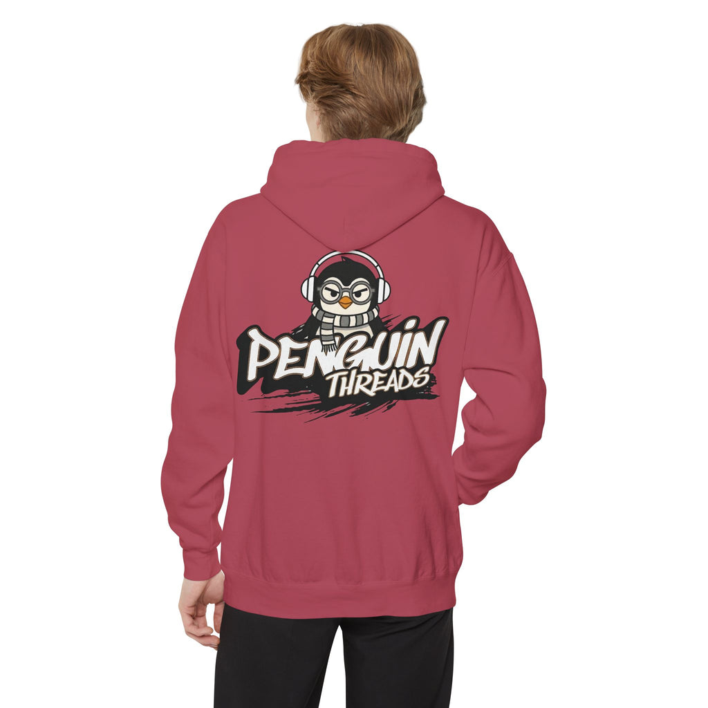 PENGU Penguin Threads Hoodie — Minimal "TMJ" Chest Graphic