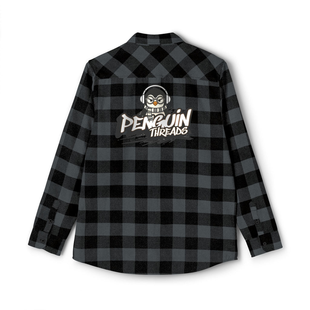 PENGU "Penguin Threads" Buffalo Plaid Flannel Shirt — Branded Logo Chest & Back