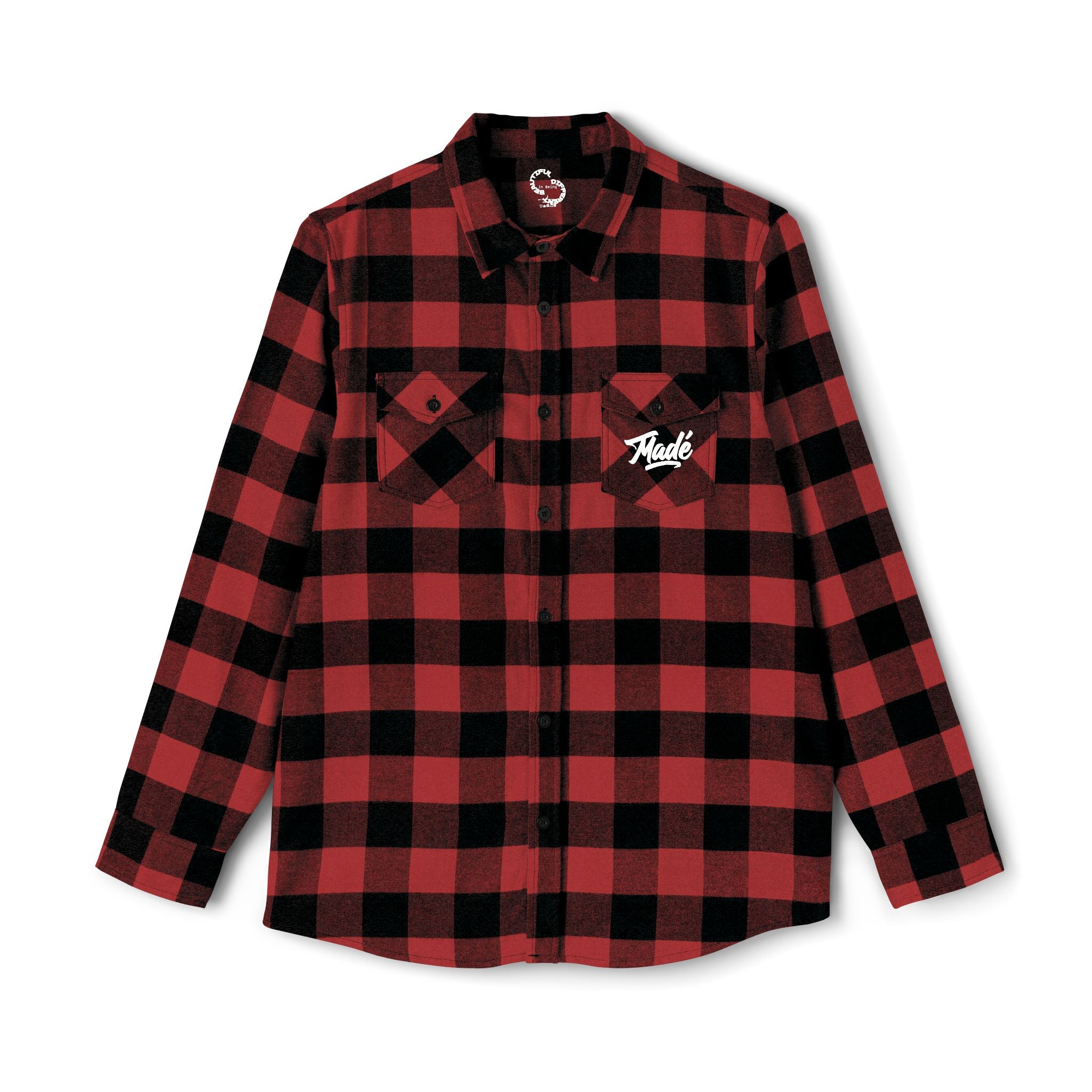 PENGU "Penguin Threads" Buffalo Plaid Flannel Shirt — Branded Logo Chest & Back
