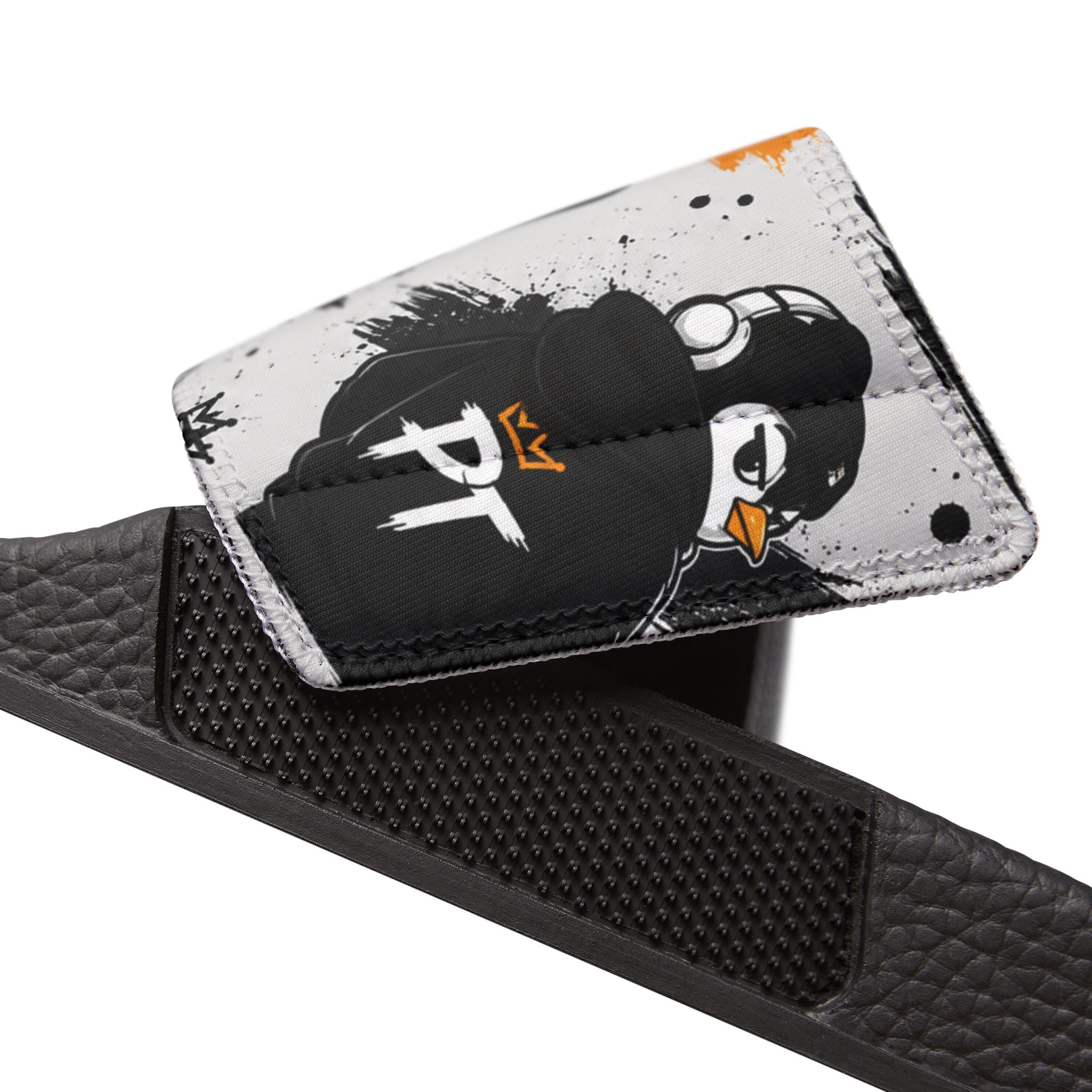 PENGU Penguin Gear Men's Slide Sandals – Adjustable Removable Strap Casual Pool & Beach Slides