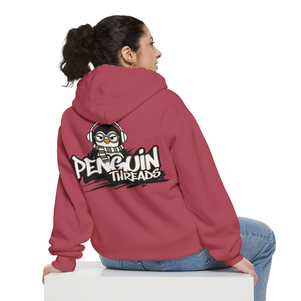 PENGU Penguin Threads Hoodie — Minimal "TMJ" Chest Graphic