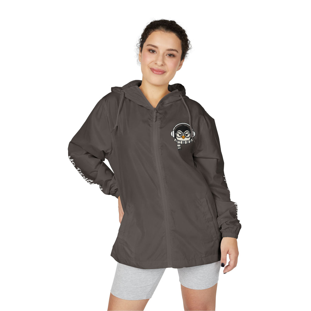 PENGU Windbreaker Jacket — 'Beauty Seen Different Being' Graphic Hooded Windbreaker