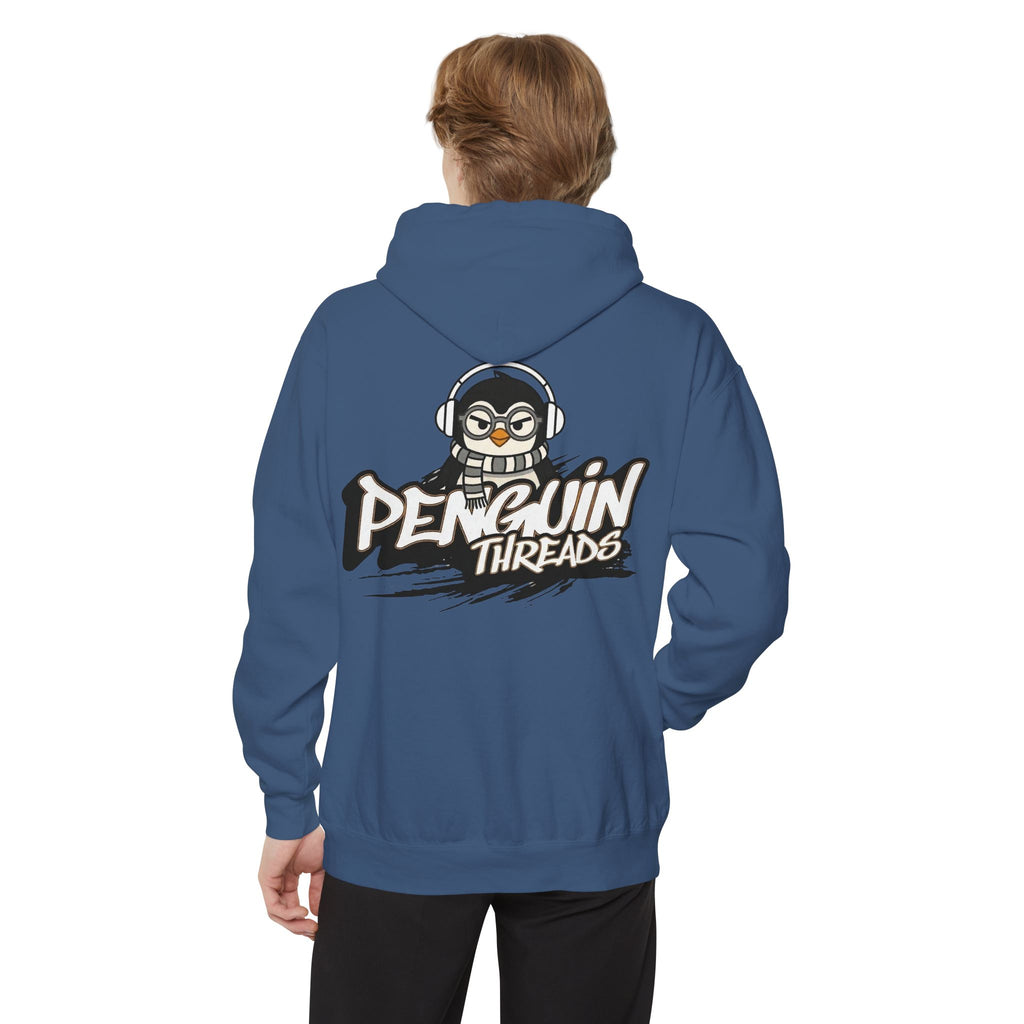 PENGU Penguin Threads Hoodie — Minimal "TMJ" Chest Graphic
