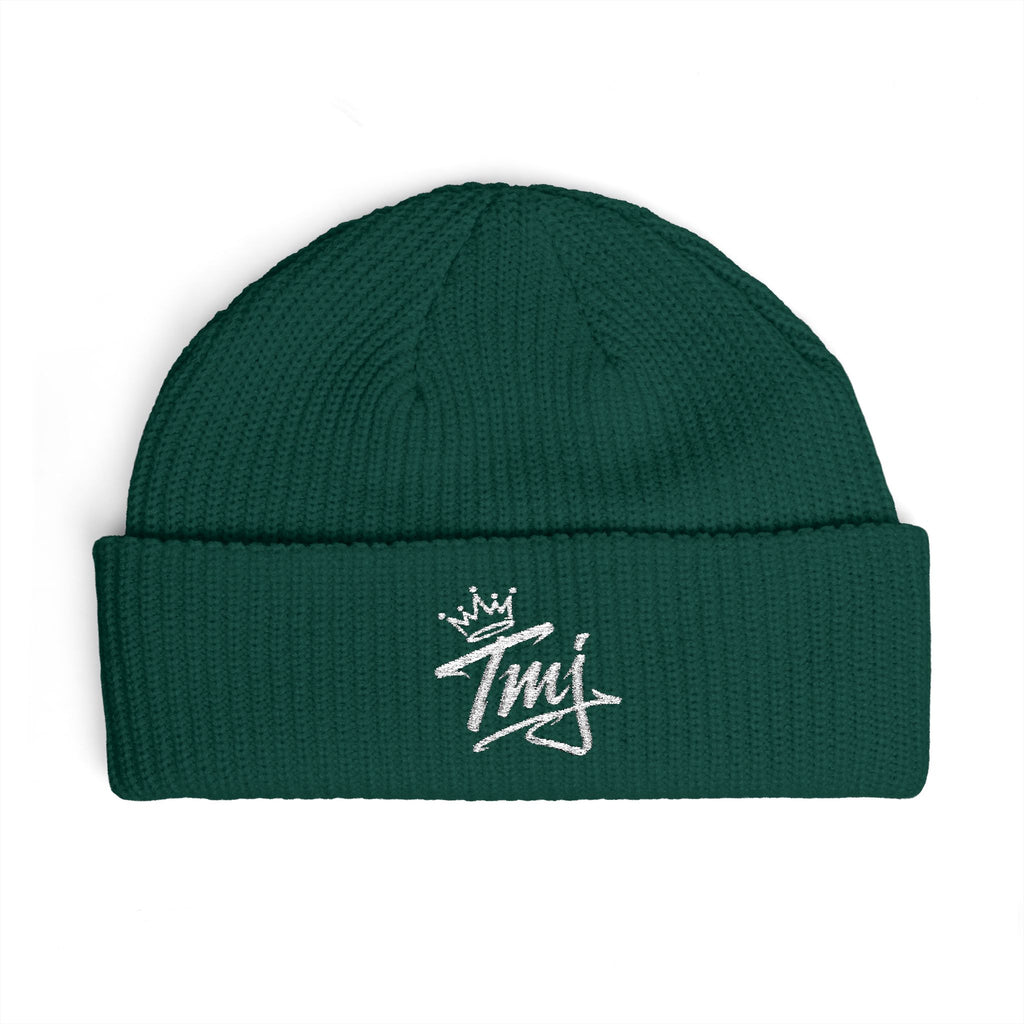PENGU Cuff Beanie - Embroidered 'TMJ' Crown Knit Hat