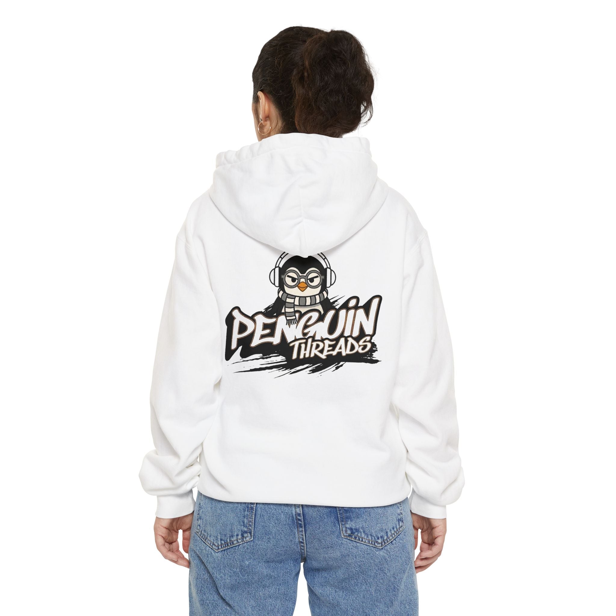 PENGU Penguin Threads Hoodie — Minimal "TMJ" Chest Graphic