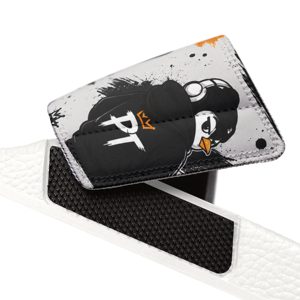 PENGU Penguin Gear Men's Slide Sandals – Adjustable Removable Strap Casual Pool & Beach Slides