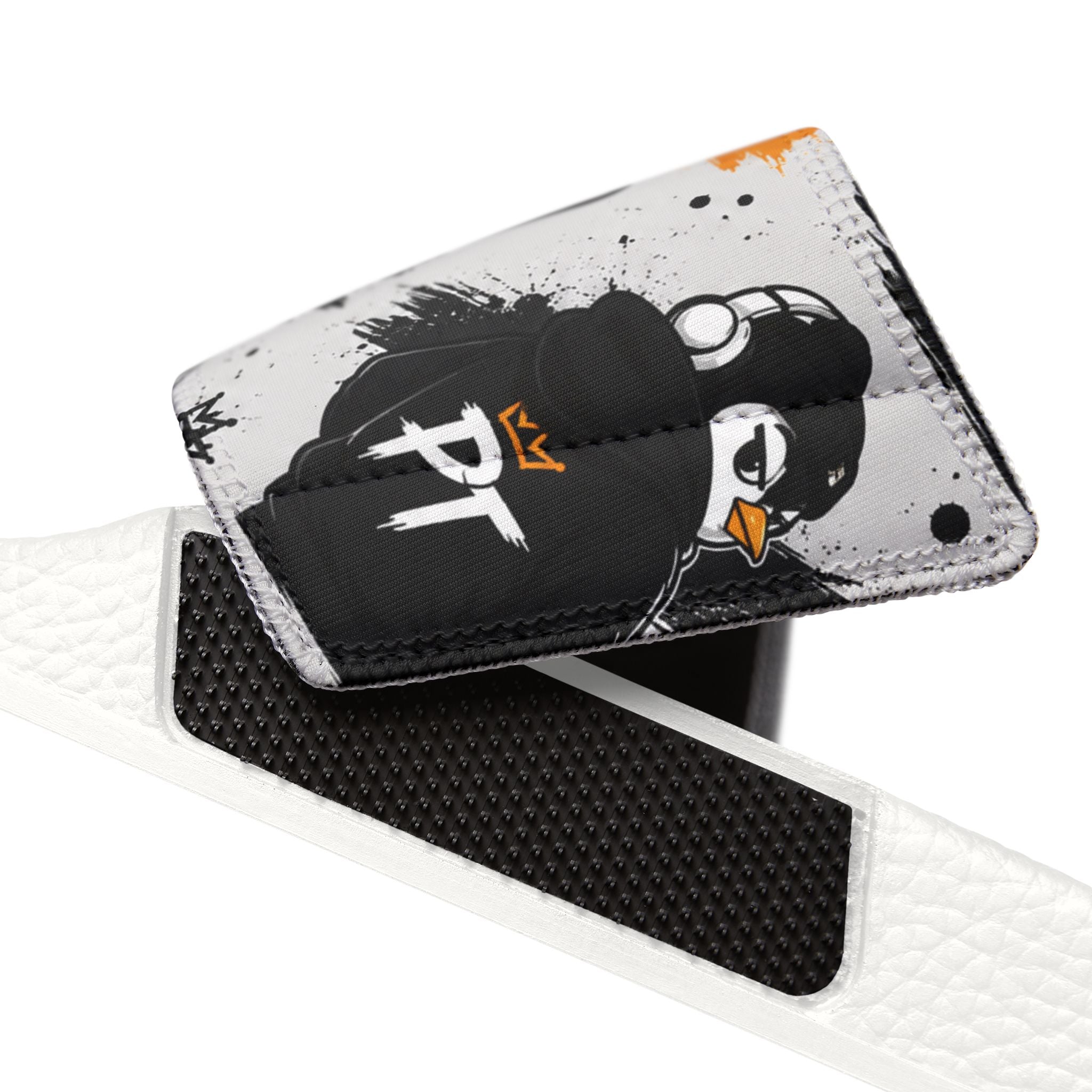 PENGU Penguin Gear Men's Slide Sandals – Adjustable Removable Strap Casual Pool & Beach Slides