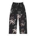PENGU TMJ Pajama Pants — Women's Relaxed Sleepwear with Crown & Graffiti Print