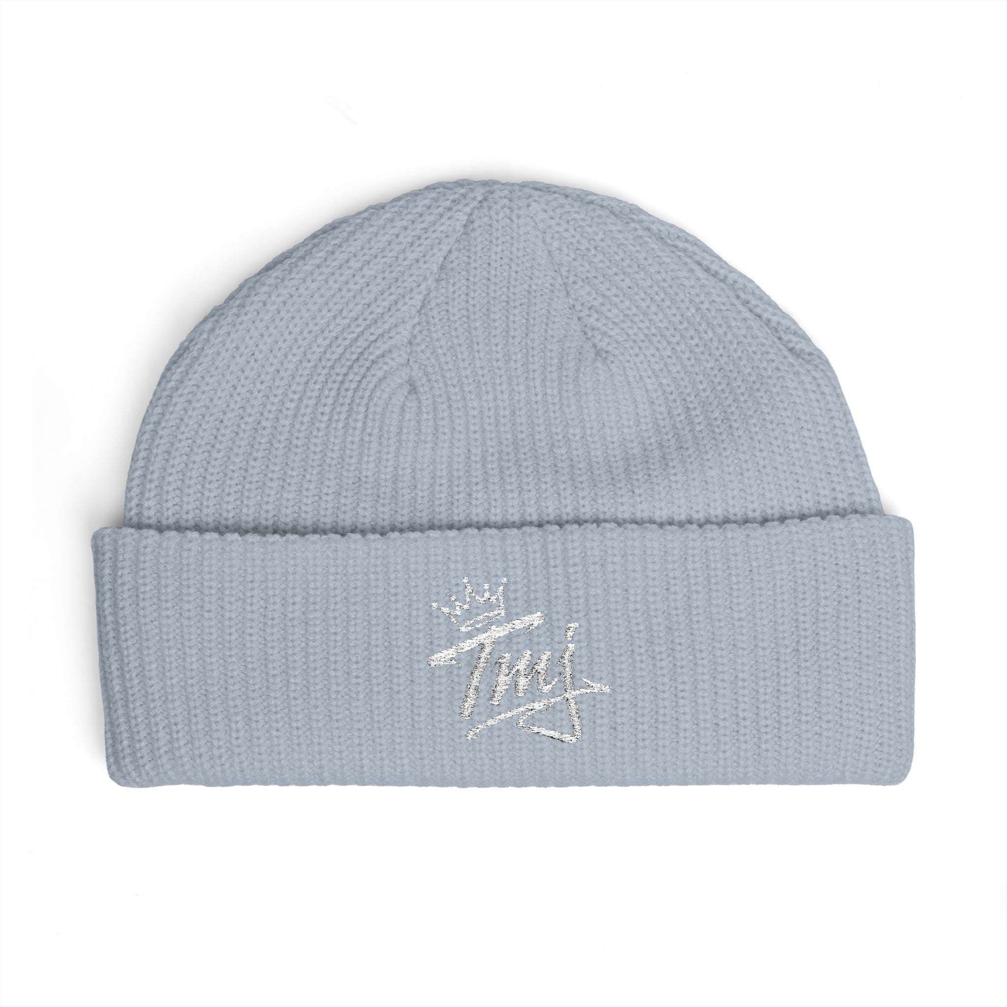 PENGU Cuff Beanie - Embroidered 'TMJ' Crown Knit Hat