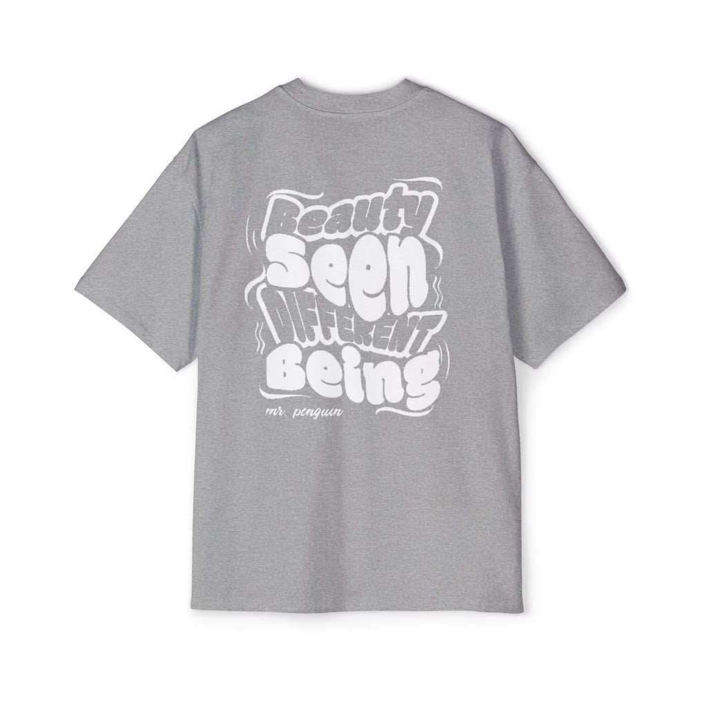 PENGU "TMJ" Oversized Tee — "Beauty Seen Different Being" Graphic Tee